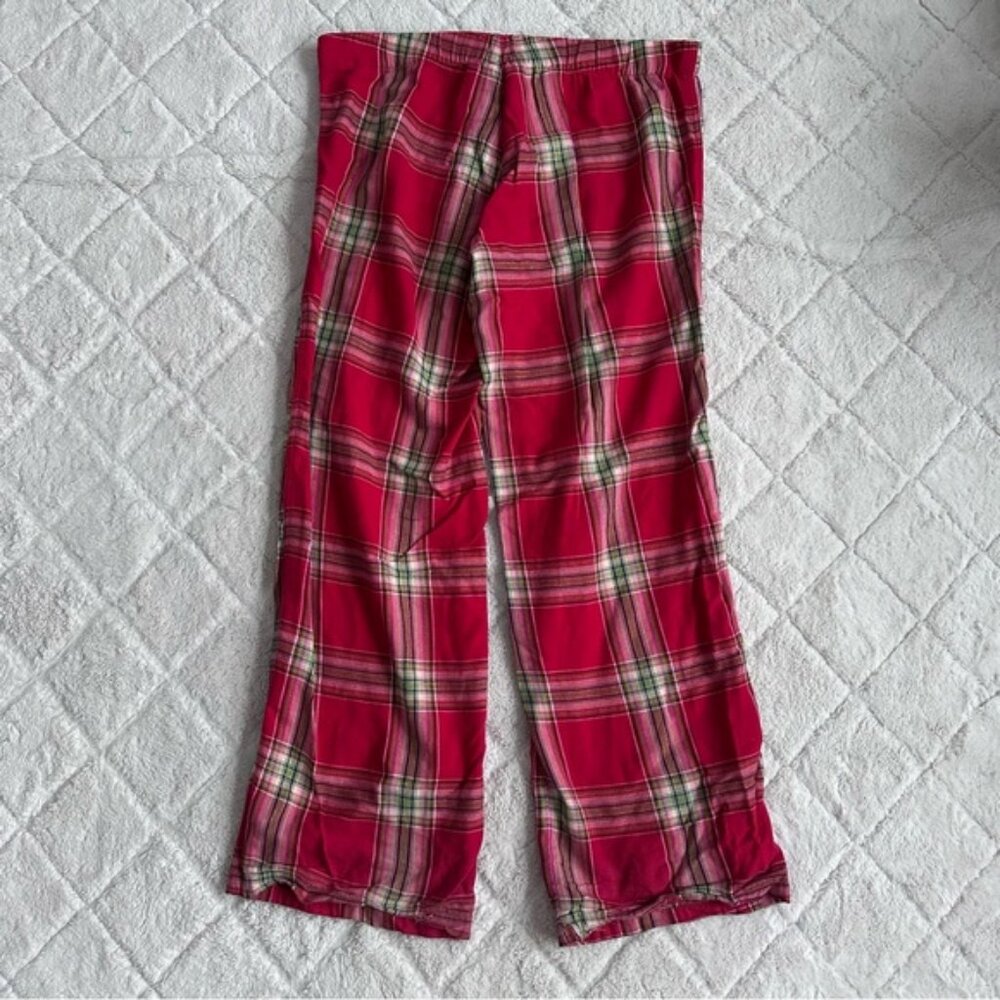 Victoria's Secret PINK | Red and Green Plaid Christmas Pajama Pants | Size Small - Picture 2 of 9